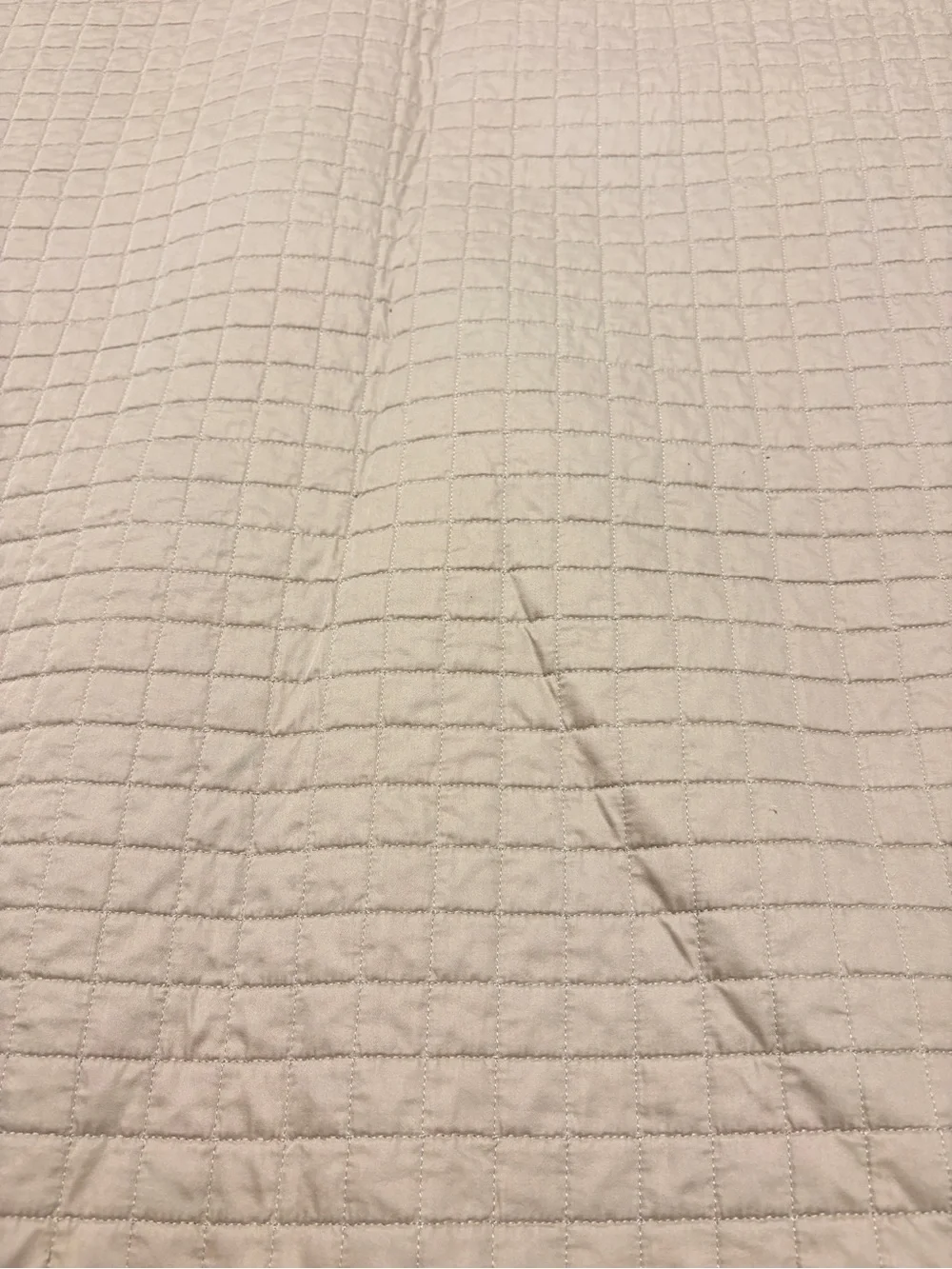 Hotel Collection King Quilt Tan 100% Pima Cotton Square Quilted Coverlet